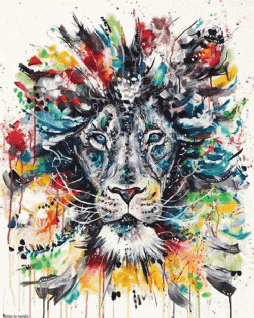 Fractal Color Art Leo GIF