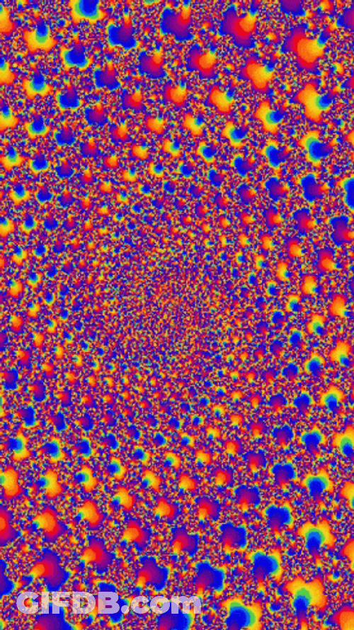 Fractal Loop Flashing Colors GIF