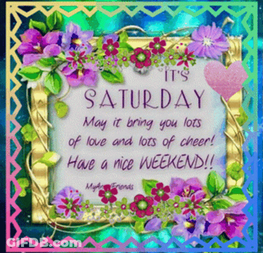 Frame With Vines Saturday Blessings GIF