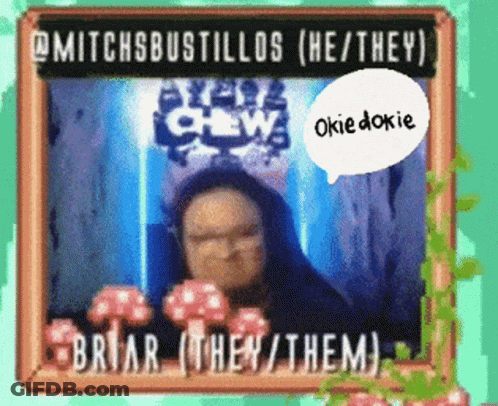 Framed Picture Person Saying Okie Dokie GIF