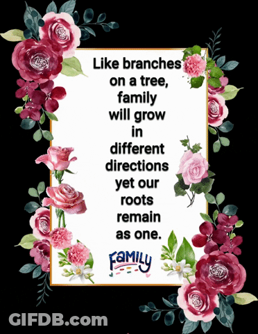 Framed Picture With Flowers Like Branches On A Tree Family Will Grow In Different Directions Yet Our Roo GIF