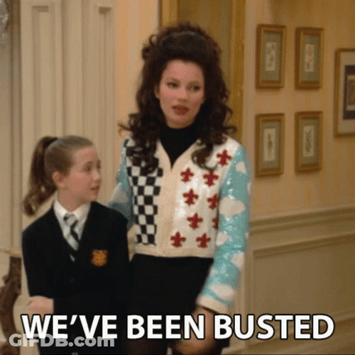 Fran Drescher We Have Been Busted GIF