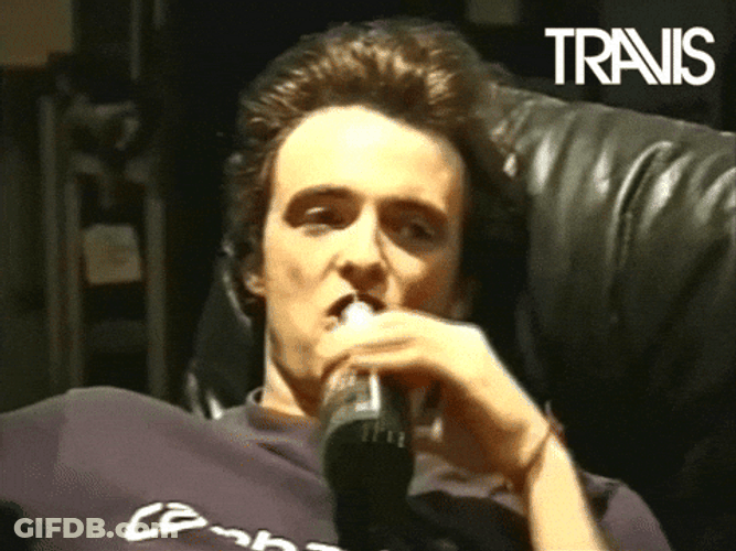Fran Healy Burp After Drinking Beer GIF