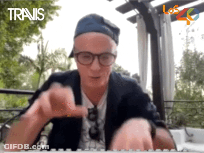 Fran Healy Doing Fast Typing GIF