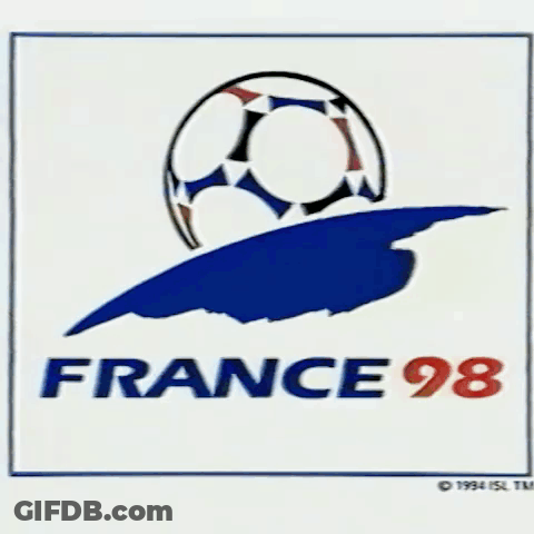 France 98 Logo With Soccer Ball GIF