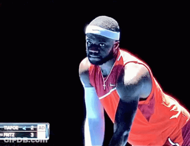 Frances Tiafoe Serve GIF