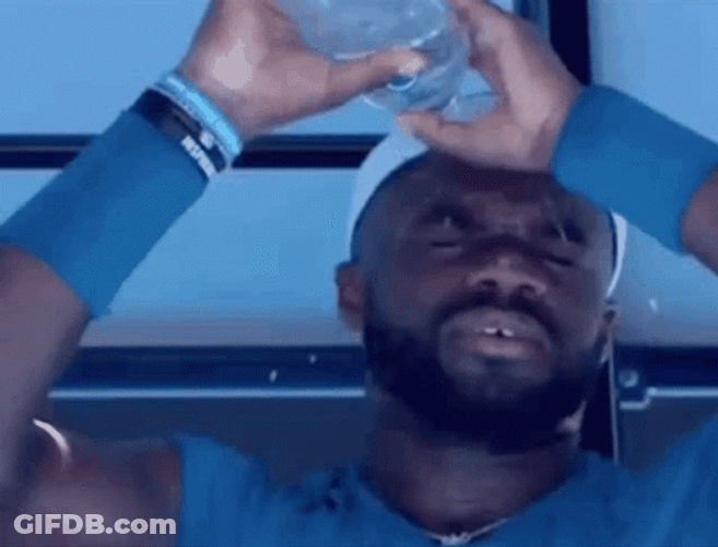 Frances Tiafoe Water GIF