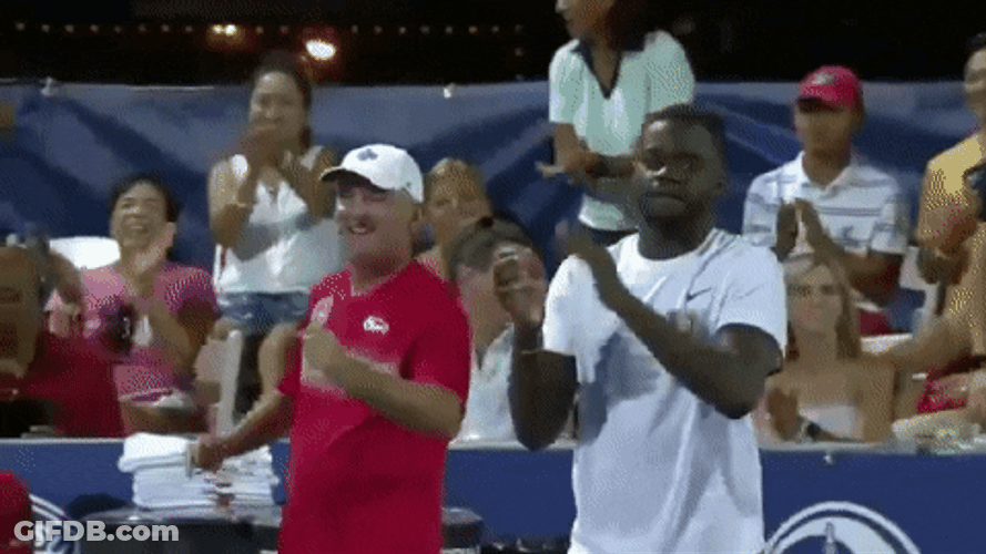 Francis Tiafoe And Mate Clapping GIF