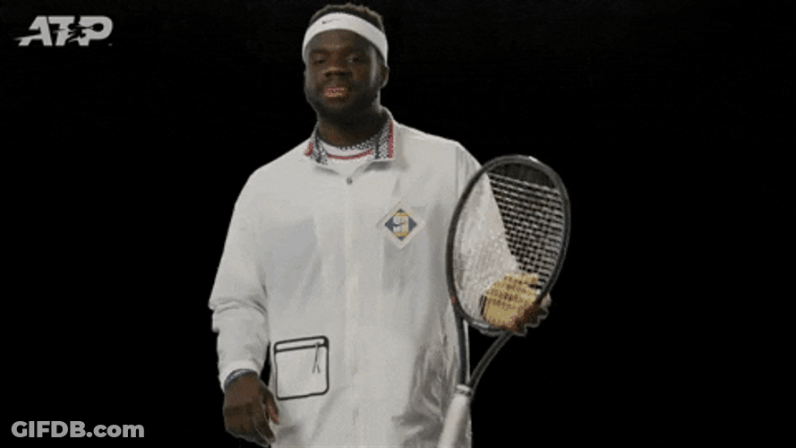 Francis Tiafoe Flexing GIF