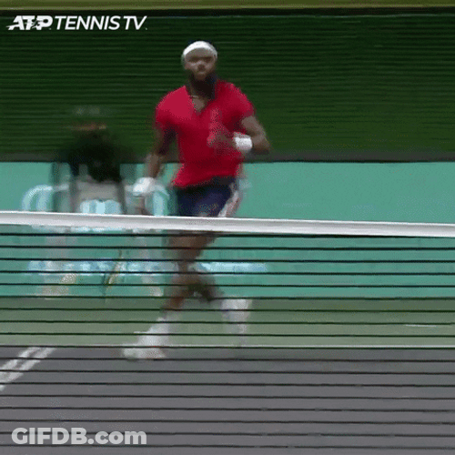 Francis Tiafoe Giving The Middle Finger GIF