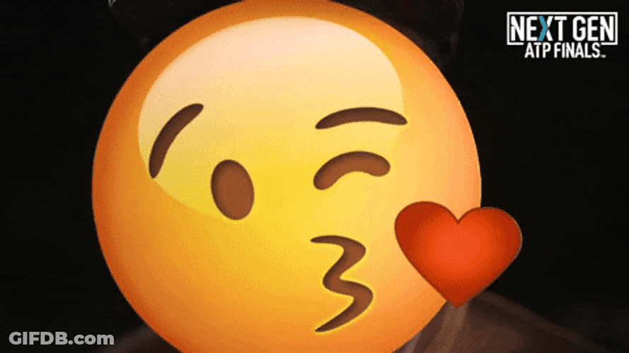 Francis Tiafoe Kissing Emoji GIF