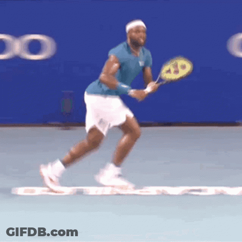 Francis Tiafoe Missing The Ball GIF