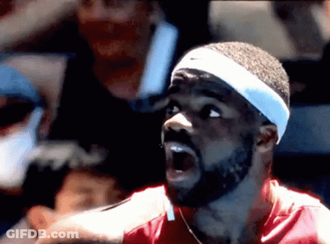 Francis Tiafoe Opening His Mouth GIF