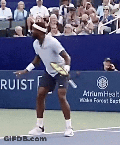 Francis Tiafoe Searching Around GIF
