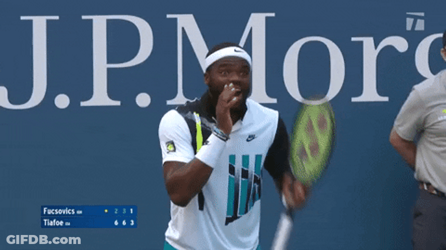 Francis Tiafoe Shocked GIF