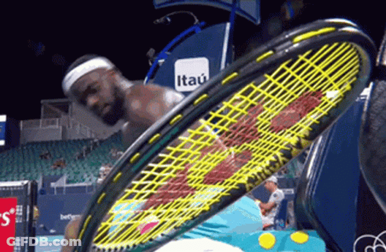 Francis Tiafoe Wiping His Sweat GIF