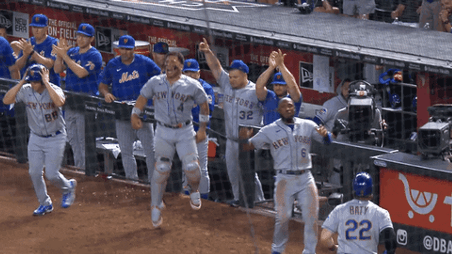 Francisco Alvarez Celebrating With Mets Teammates GIF