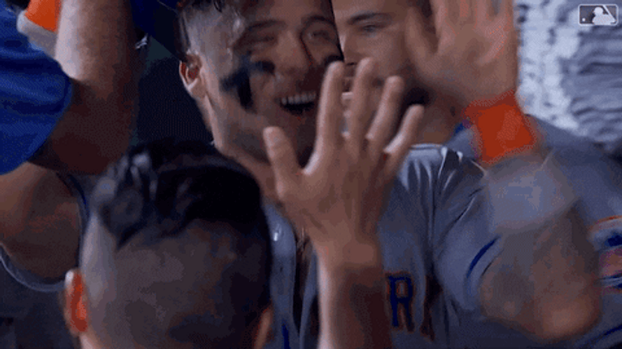 Francisco Alvarez Greeting Teammates With Hand Taps GIF