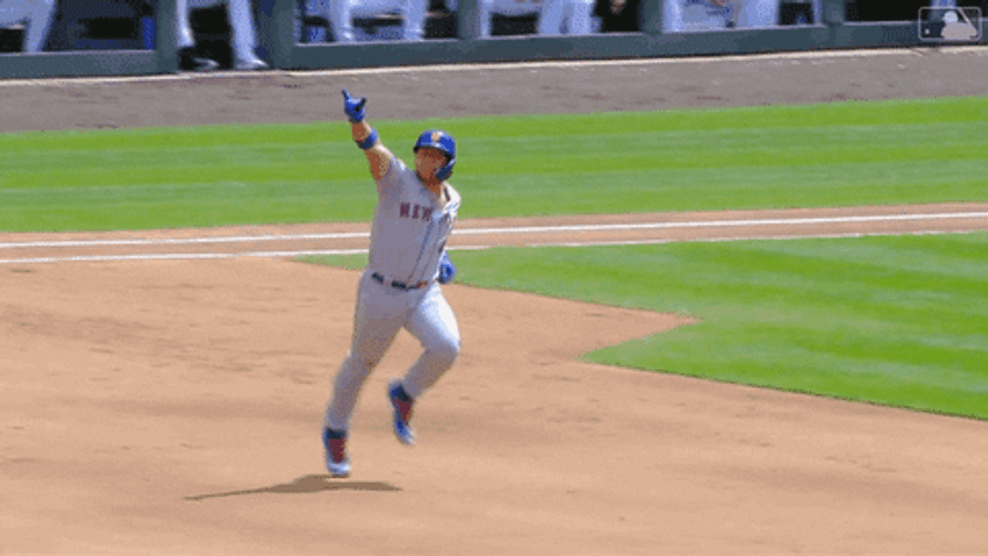 Francisco Alvarez Running Across Field Clapping GIF