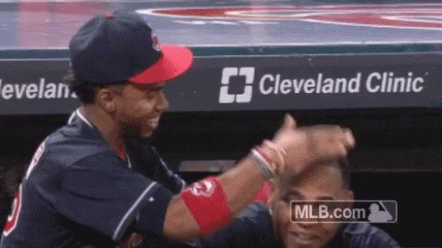Francisco Lindor Brushing Hair GIF