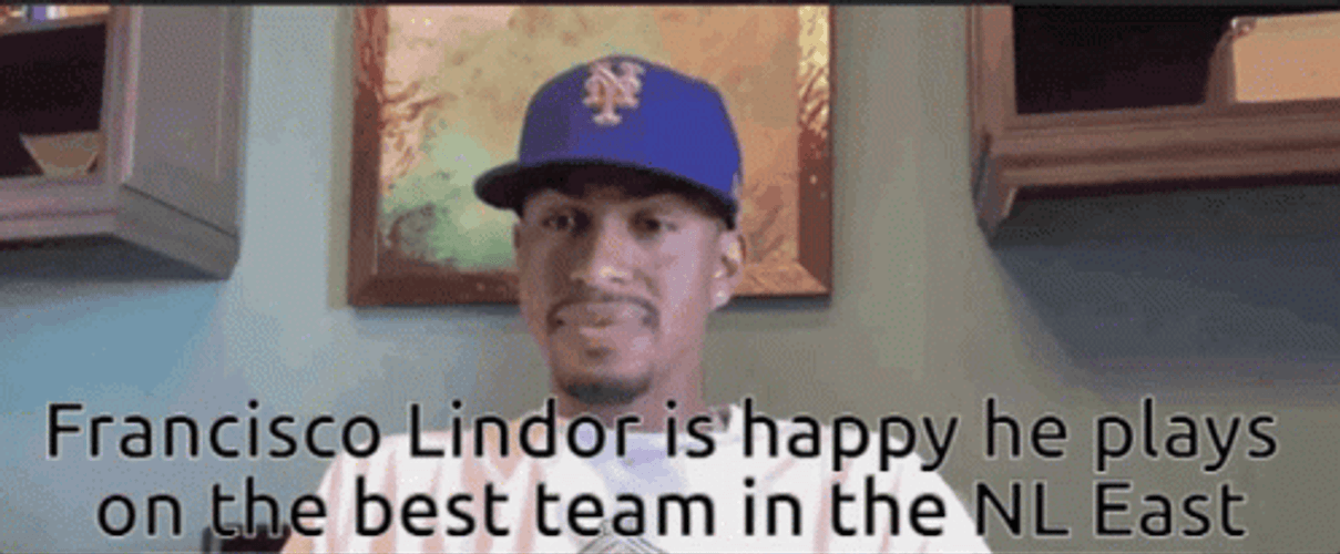 Francisco Lindor Is Happy Interview GIF