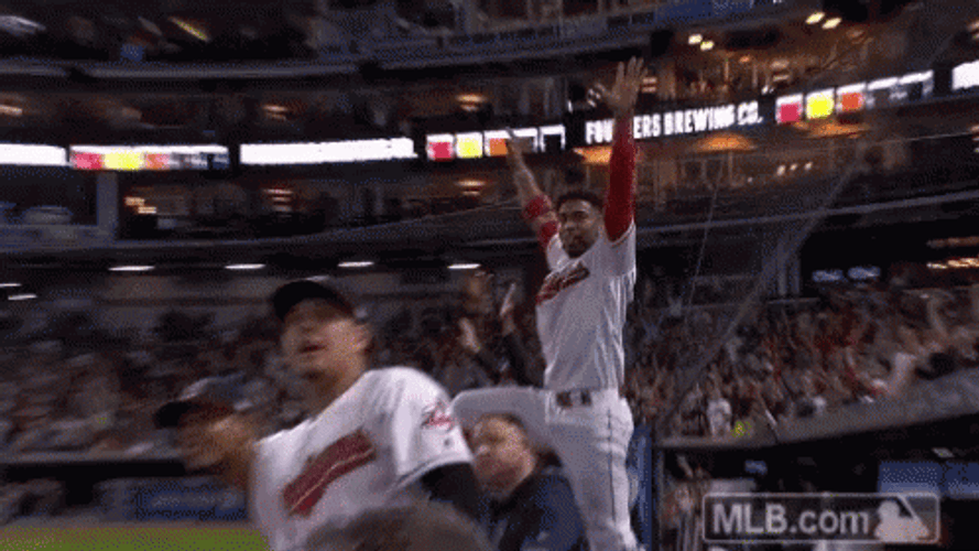 Francisco Lindor Raising Hands GIF