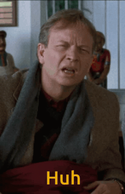 Frank Costanza Saying Huh GIF