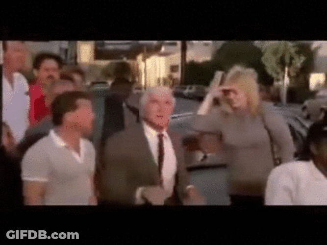 Frank Drebin Announcing Nothing To See Here GIF