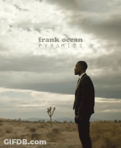 Frank Ocean 'S Album Pyramids Features A Man In A Suit And Tie GIF