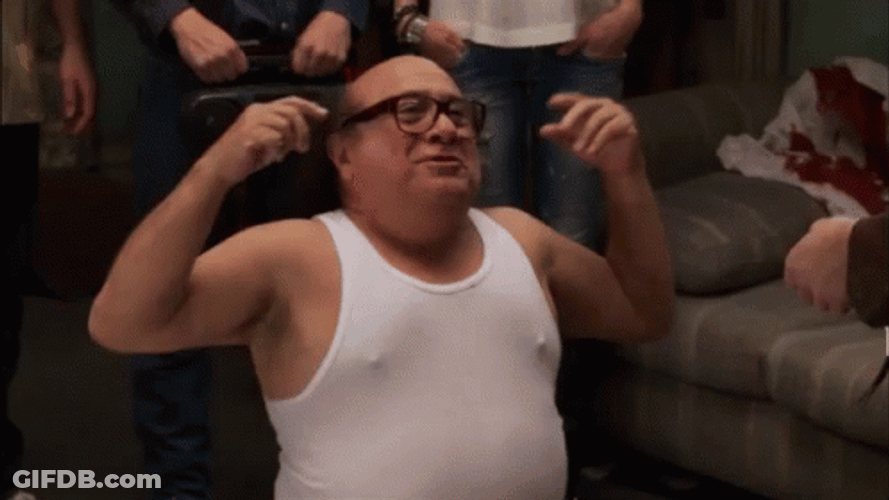 Frank Reynolds Desperately Pleading GIF