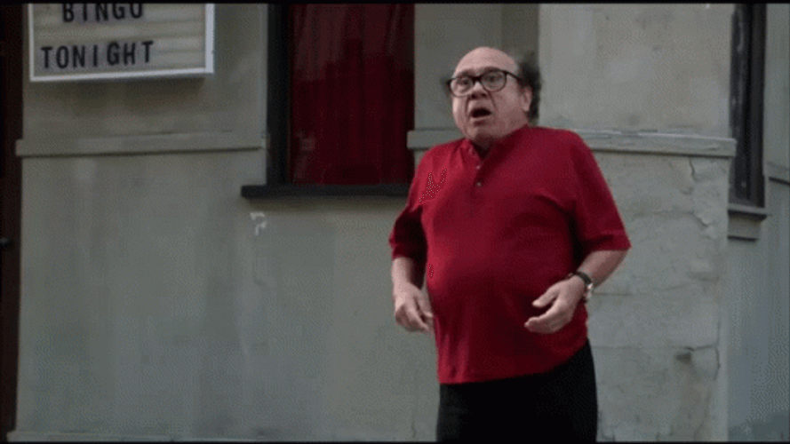 Frank Reynolds Shouting Desperately GIF