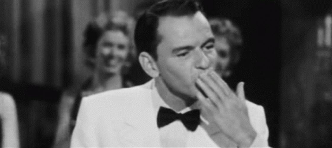 Frank Sinatra Flying Kiss GIF