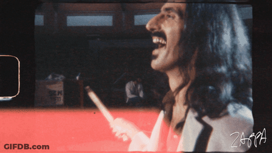Frank Zappa Conducting Music Band GIF