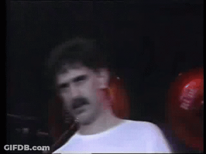 Frank Zappa Head Swing Reaction GIF