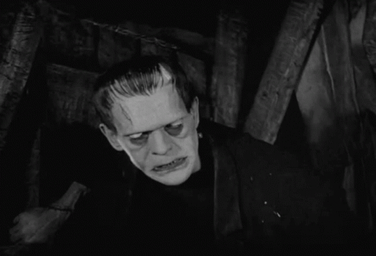 Frankenstein Grinning Monster GIF
