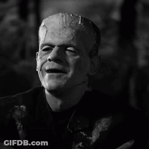 Frankenstein Monster Innocent Smile GIF