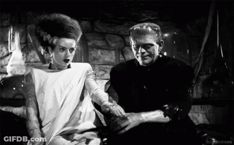 Frankenstein Monster Meeting Elizabeth GIF