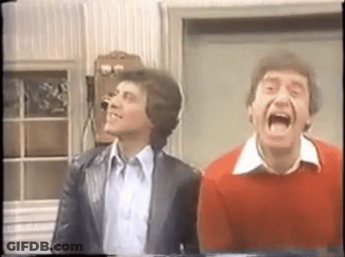 Frankie Valli With Pie In The Face GIF