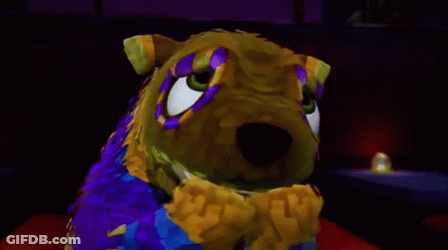 Franklin Fizzlybear Scared Nail Biting GIF