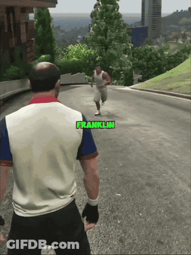 Franklin Running Down Hill GIF