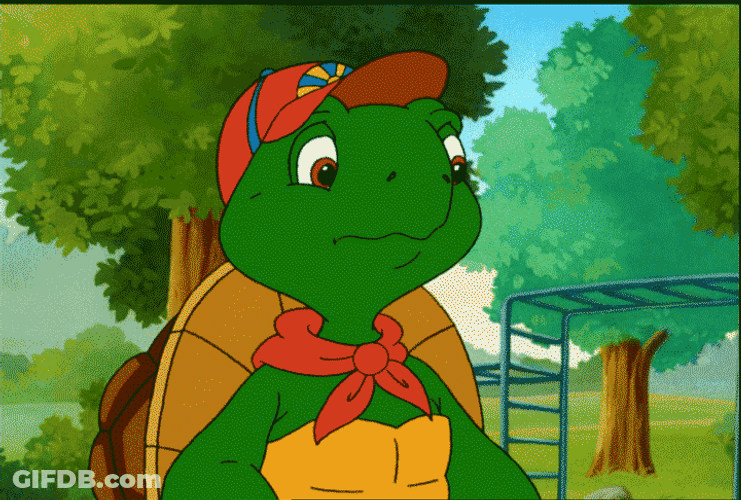 Franklin The Turtle Shrugs GIF