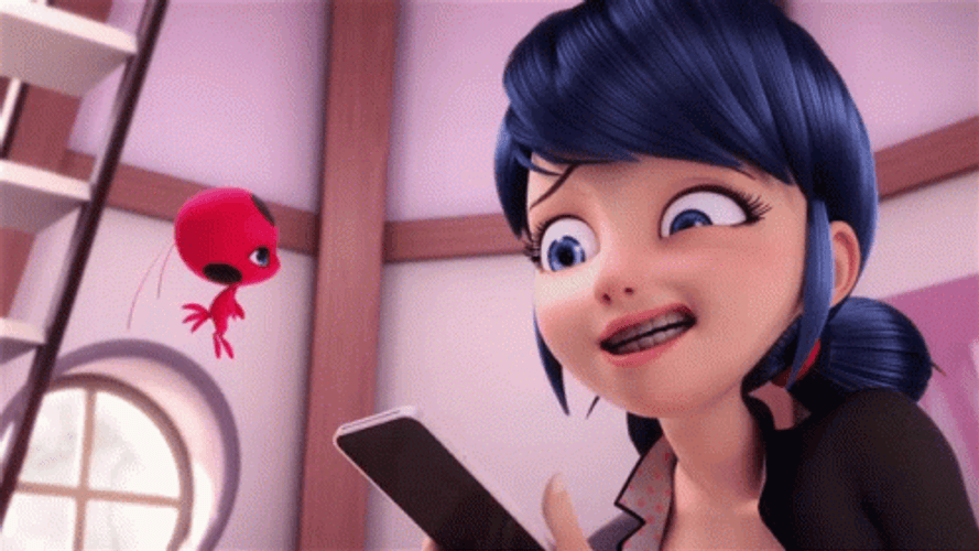 Frantic Marinette Running Late GIF