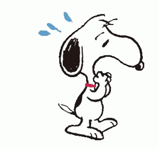 Frazzled Snoopy Walking Back And Forth GIF
