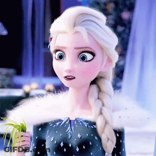 Freaked Out Frozen Queen Elsa GIF