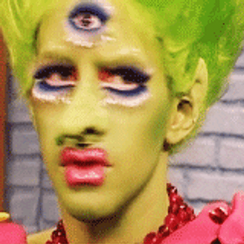 Freaky Drag Queen Makeup Seth Green GIF