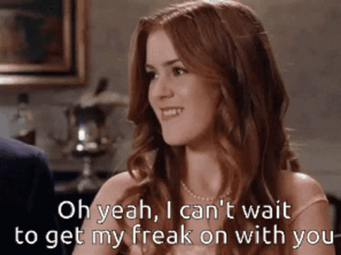 Freaky Isla Fisher Excited Reaction GIF