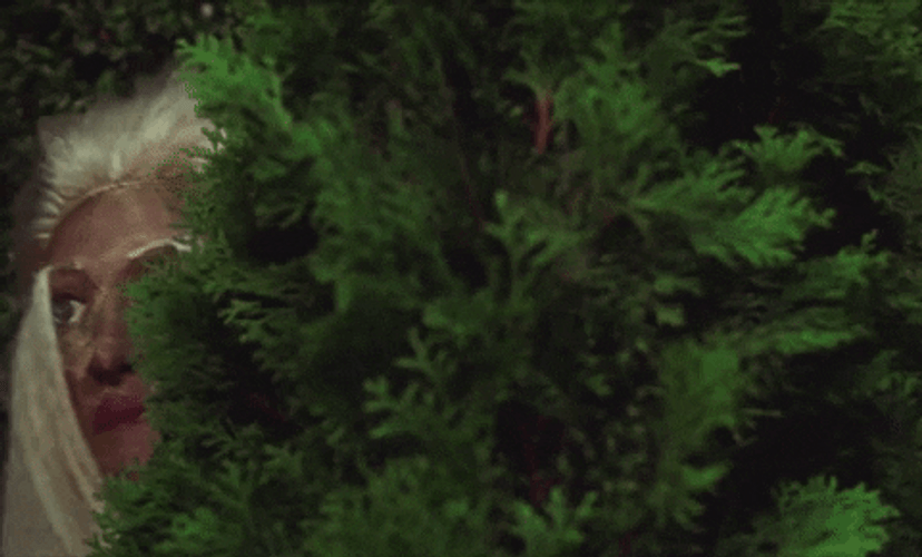 Freaky Masked Man Peeking GIF
