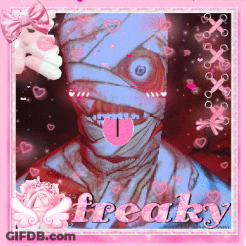Freaky Mummy With Pink Tongue GIF