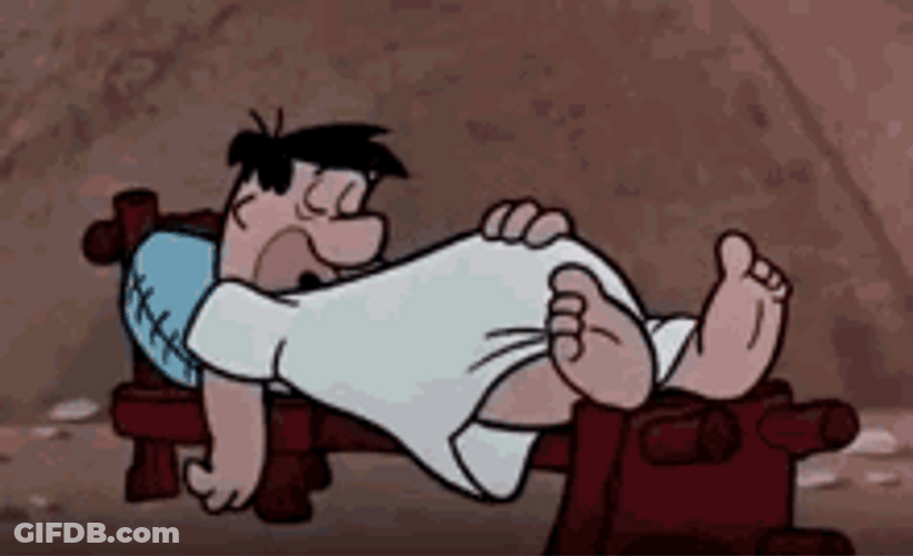 Fred Flinstone Sleeping And Snoring GIF