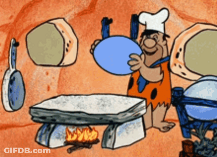 Fred Flintstone Cooking GIF